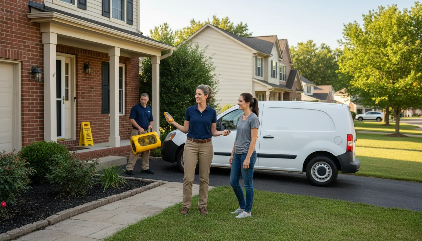 Residential water damage restoration in Hampton, IL